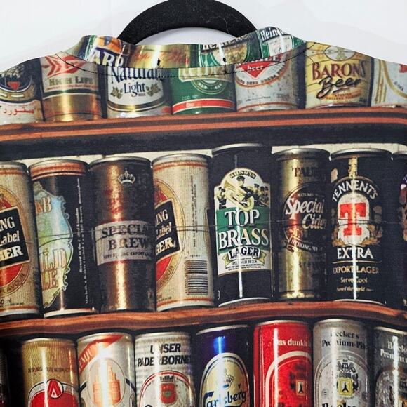 Beer Can Collector Sweatshirt Mens XL Can All Over Print Crew Neck Long Sleeve - Picture 5 of 8
